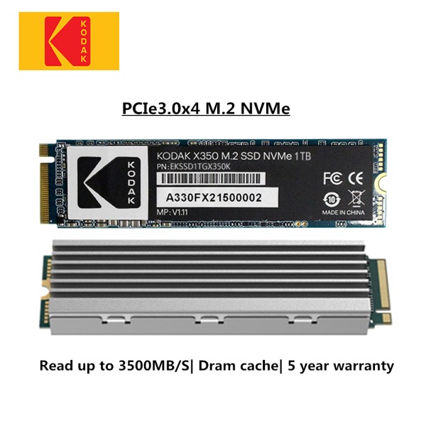 Новый Kodak m2 nvme PCIe3.0x4 m.2, чтение 3500 МБ 256 ГБ 512 ГБ