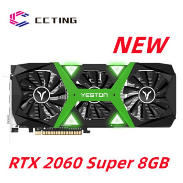 Новый видеокарта YESTON GeForce RTX 2060, 1470-1650 МГц14 ГГц8 ГБбитGDDR6