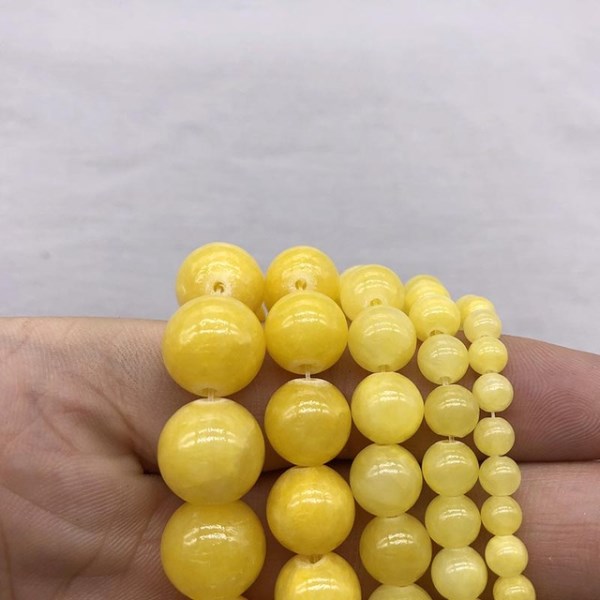 Новый камень, желтый яшмы вокруг бусины браслет ожерелье женский 15 "нитка 4 6 8 10 12 мм выбрать размер для изготовления ювелирных изделий