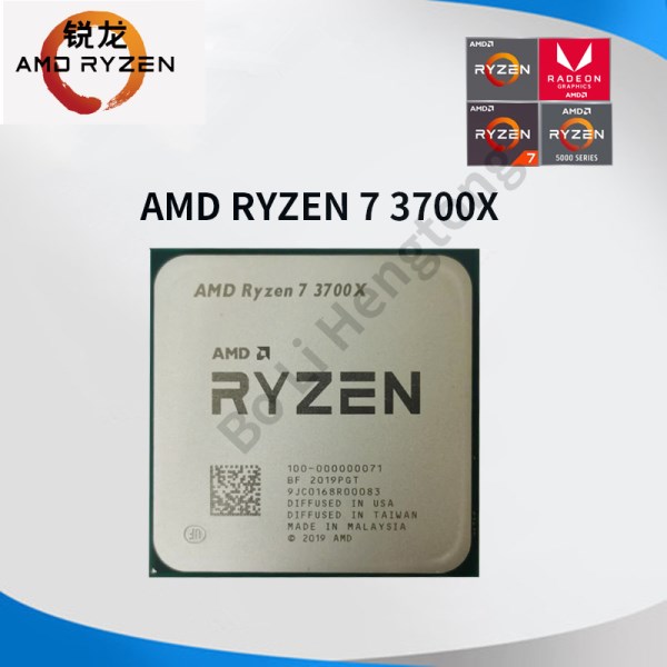 Новый AMD Ryzen 7 3700X R7 3700X, 3,6 ГГц, Восьмиядерный, 16 потоков, 7 нм, L3 = 32M, разъем 100-000000071, AM4, новый, без вентилятора