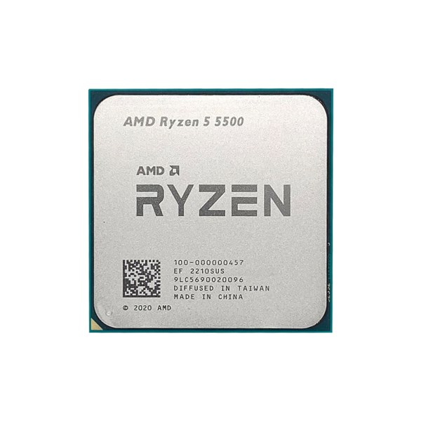 Новый в употреблении Процессор AMD Ryzen 5 5500 R5 5500 3,6 ГГц шестиядерный двенадцатипоточный процессор 7 нм 65 Вт L3 = 32M 100-000000457 разъем AM4 без вентилятора