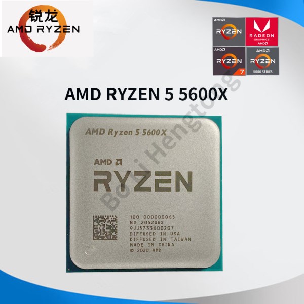 Новый процессор AMD Ryzen 5 5600X R5 5600X 3,7 ГГц 6-ядерный 12-поточный процессор 7NM 65 Вт L3 = 32M 100-000000065 разъем AM4 но без кулера