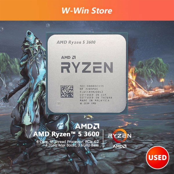 Новый Процессор AMD Ryzen 5 3600 R5 3600 3,6 ГГц шестиядерный двенадцатипоточный процессор 7 нм 65 Вт L3 = 32M 100-000000031 разъем AM4