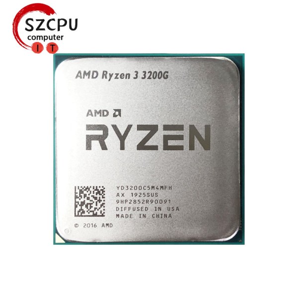 Новый AMD Ryzen 3 3200G R3 3200 ГГц, игровой четырехъядерный процессор Zen + 3,6, 65 Вт, L3 = 4M YD3200C5M4MFH разъем AM4