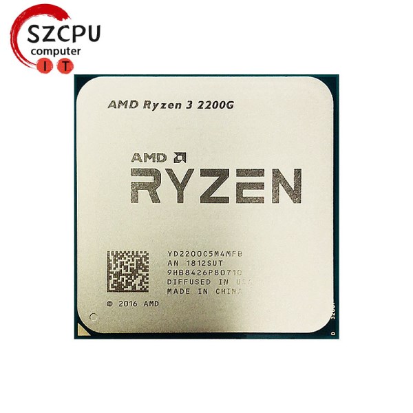 Новый Ryzen 3 2200G R3 2200G 3.5 GHz Used GAMING Zen 0.014 Quad-Core Quad-Thread CPU Processor YD2200C5M4MFB Socket AM4