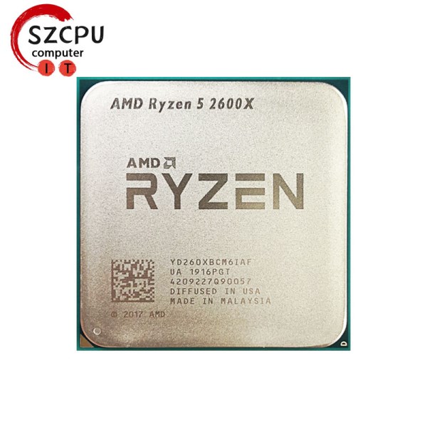 Новый AMD Ryzen 5 2600X для ПК YD260XBCM6IAF, центральный процессор для компьютера, 6 ядер, 12 нитей, 3,6 ГГц, разъем AM4, дзен + 0,012