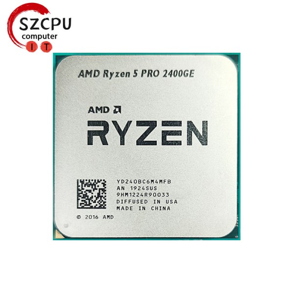 Новый AMD Ryzen 5 PRO 2400GE R5 PRO 2400GE 3,2 ГГц четырехъядерный восьмипоточный процессор 35 Вт YD240BC6M4MFB разъем AM4