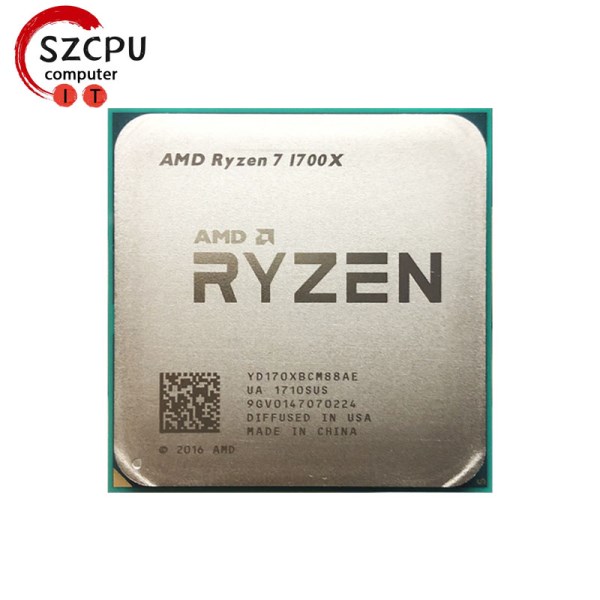 Новый Ryzen 7 1700X R7 1700X 3.4 GHz Used GAMING Zen 0.014 Eight-Core CPU Processor YD170XBCM88AE Socket AM4