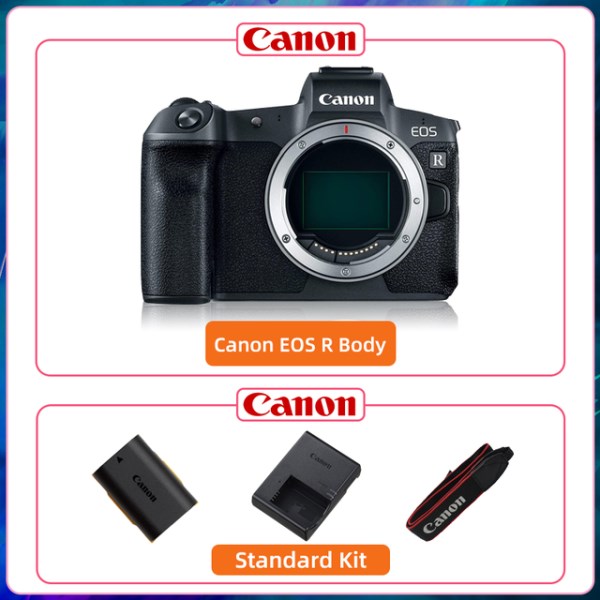 Новый Canon EOS R беззеркальная профессиональная полнокадровая цифровая зеркальная камера 4K UHD 2160p фотография