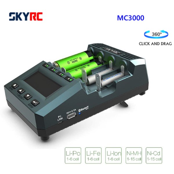 Новый устройство SKYRC MC3000, оригинальное, для аккумуляторов, литий-ионный, литий-ионный, никель-железо-фосфатный, светодиодный экран, мульти-химия, управление через приложение 5000-500 PUMPKIN500