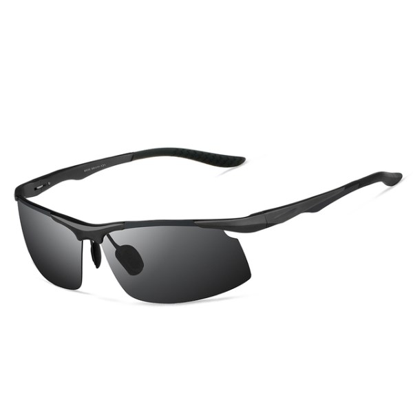 Новый очки YOOLENS Мужские поляризационные, прямоугольные алюминиевые солнечные очки без оправы с функцией ночного видения, UV400, для рыбалки